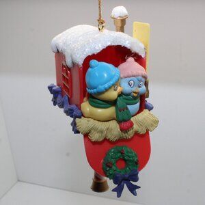 Vintage 1994 High Progress Christmas Ornament – 2 Birds In A Mailbox